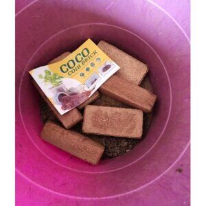 Coco Coir Brick for Plants- 6 Pack Premium 100% Organic Peat Moss Mix